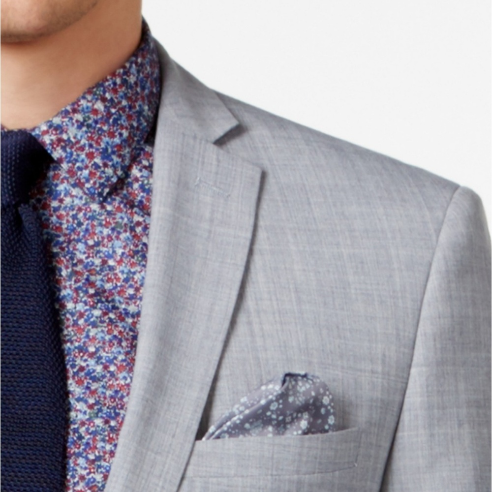 Flash Sale! Bar III Men's $425 Slim Fit Blazer Grey - Picture 3 of 5